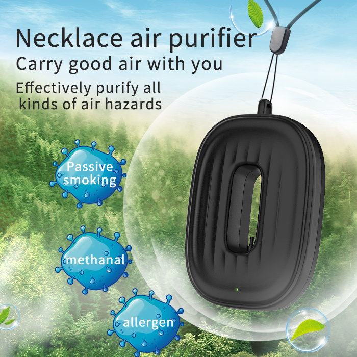 Portable Wearable Negative Ion Generator Necklace Ionizer Air Purifier