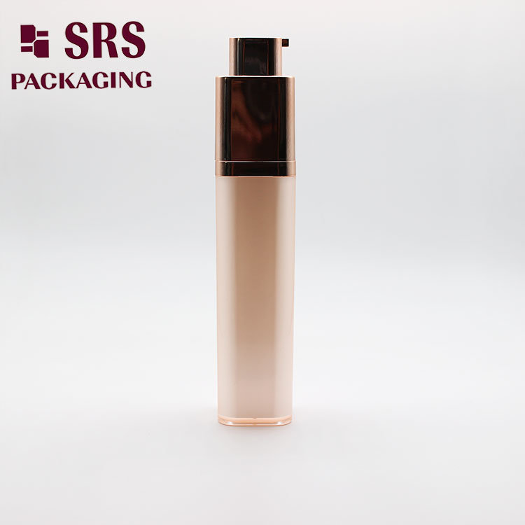 Rose Gold 50ml Square Airless Rotary Empty Bottle for Skincare