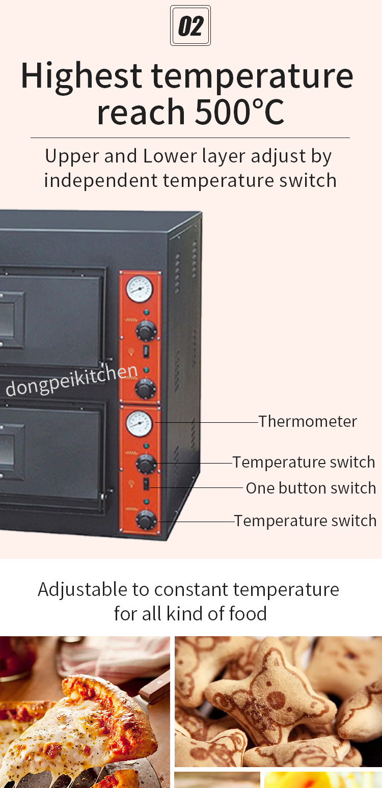 Commerical 2 Layer Pizza Baking Oven Electric Pizza Oven