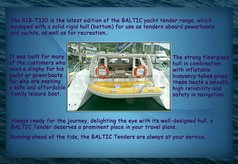 Motor Boat Tender 330 Rigid Inflatable Rib Boats Yacht Powerboat Ce