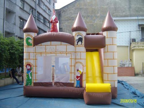 Inflatable Combo Jungle Castle with Mini Slide for Kids