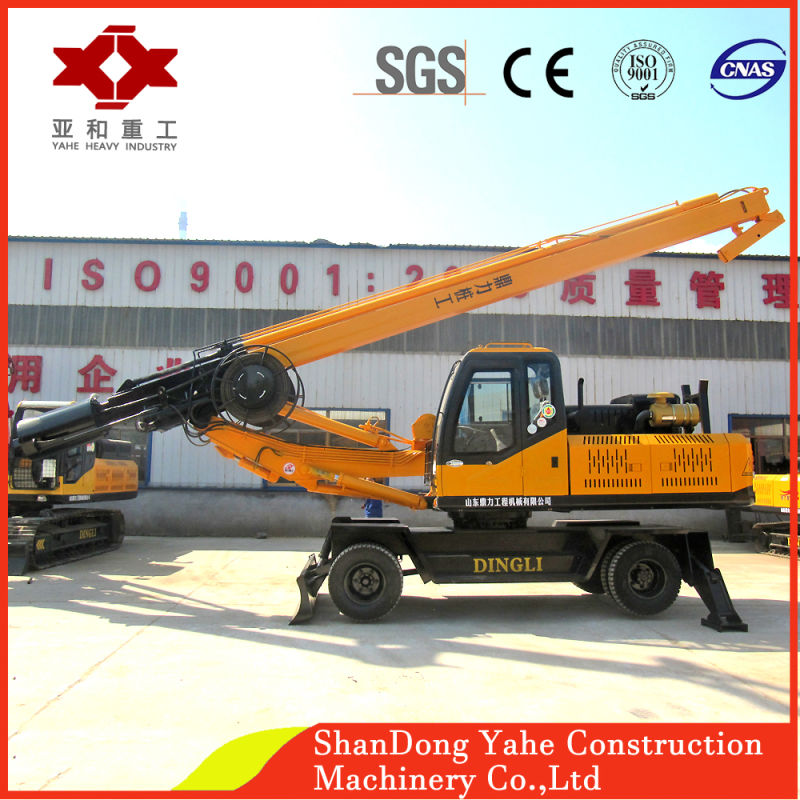 Hot Selling 20 Meter Depth 360 Degree Rotation Wheel Type Rotary Drilling Rig