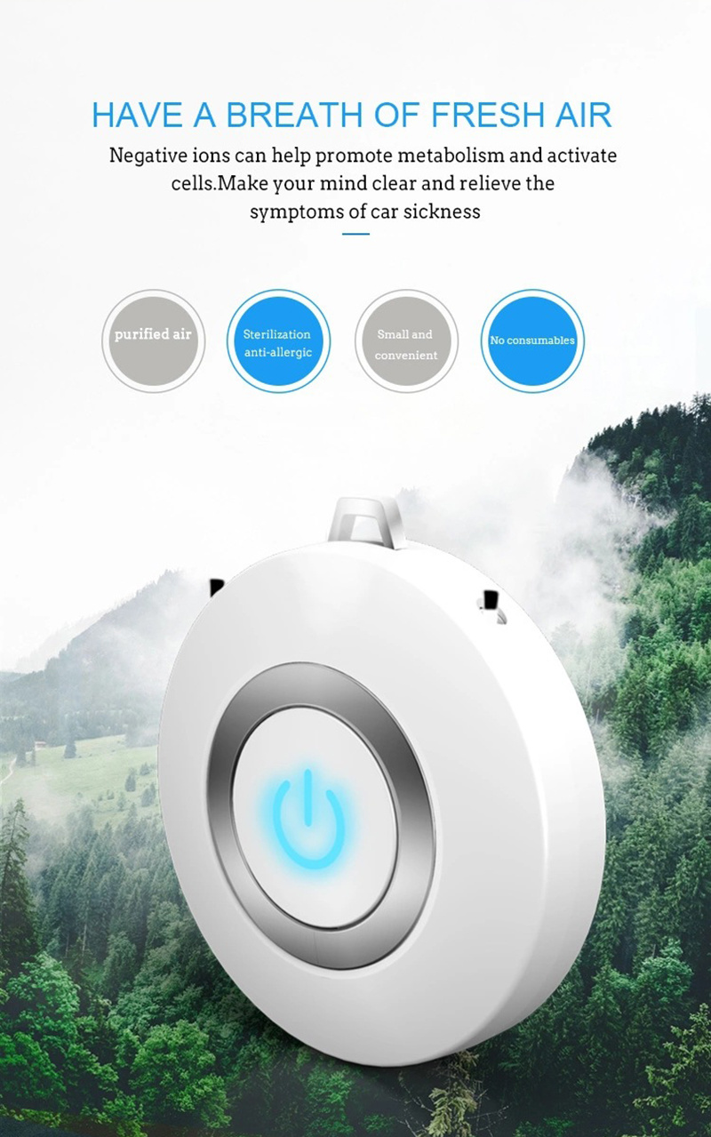 Mini Portable Wearable Anion Air Purifier