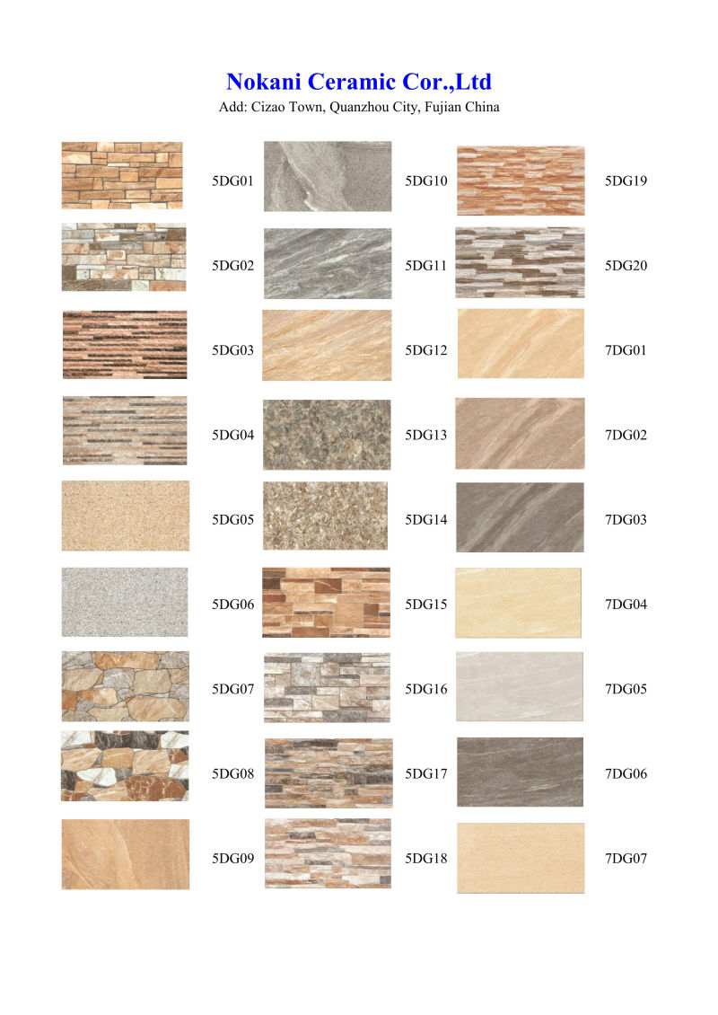 Natural Ceramic Wall Tile Porcelain Outdoor for Villa