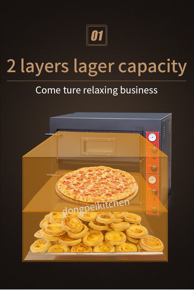 Commercial Electric 2 Layer Pizza Oven Baking Oven Bakery Oven for Sale