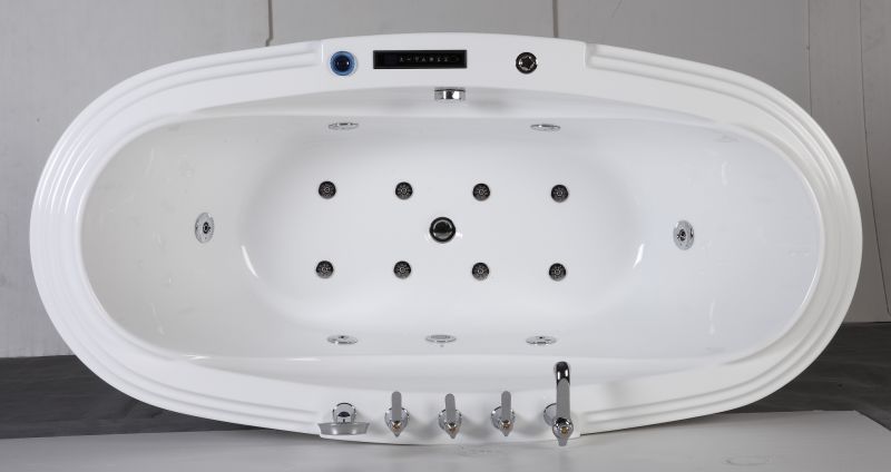 Big Size Air Massage Freestanding Netherlands Oval Shaped Bathtub