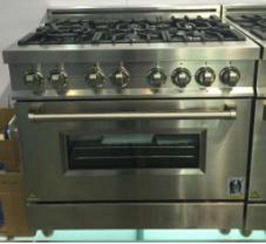 36 Inch Commercial Freestanding Gas Stove with Electric Oven