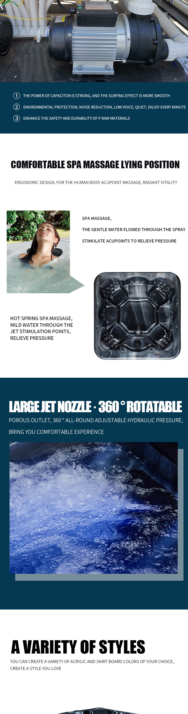 2021 Hot Sale Portable Outdoor Jacuzzi Whirlpool Hot SPA with Acrylic Material