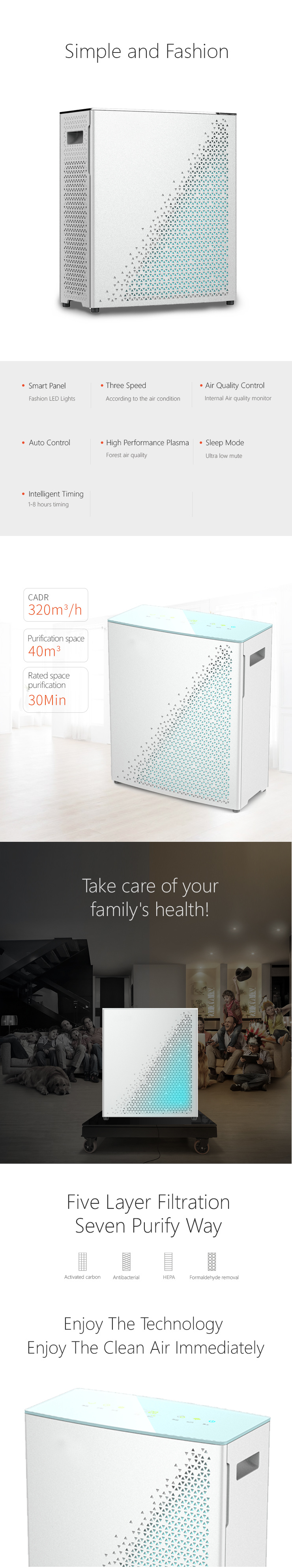 Portable Air Purifier Air Cleaner Air Purifier P460