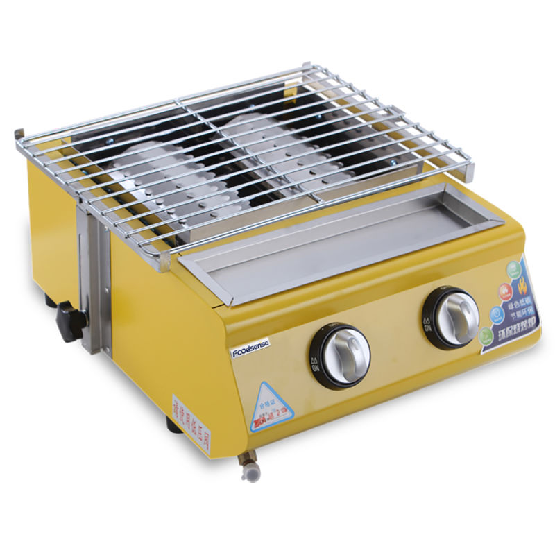 Professional BBQ Gas Grill Smokeless Stainless Steel BBQ Oven Grill
