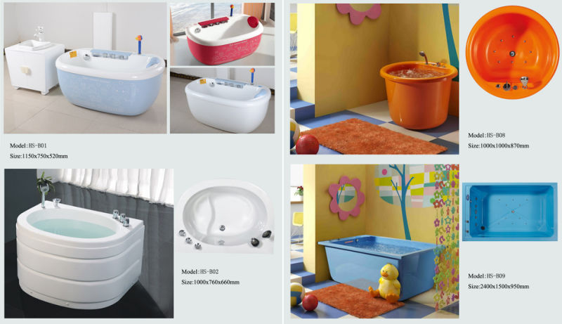 with Air Jet Whirlpool Child Size Freestanding Baby Bath Tub