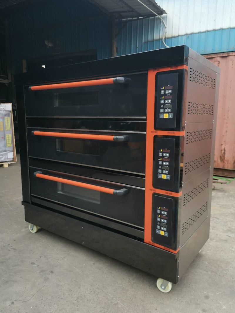 Bakery Equipment 3 Deck 9 Trays Electric Oven for Bakery