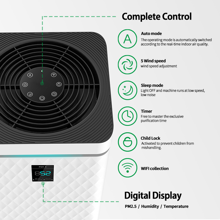 Air Cleaner Health Smart Household HEPA Air Purifiers