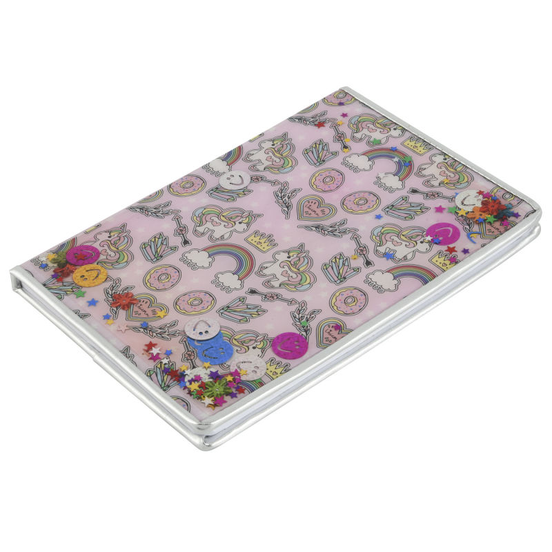 PVC Cover Air Notebook Sequin Notebook Glitter Hardcover Diary