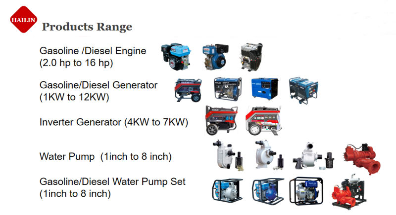 Air Cooled Small Gasoline/Diesel Engine Single Cylinder Portable Power Electric Generator