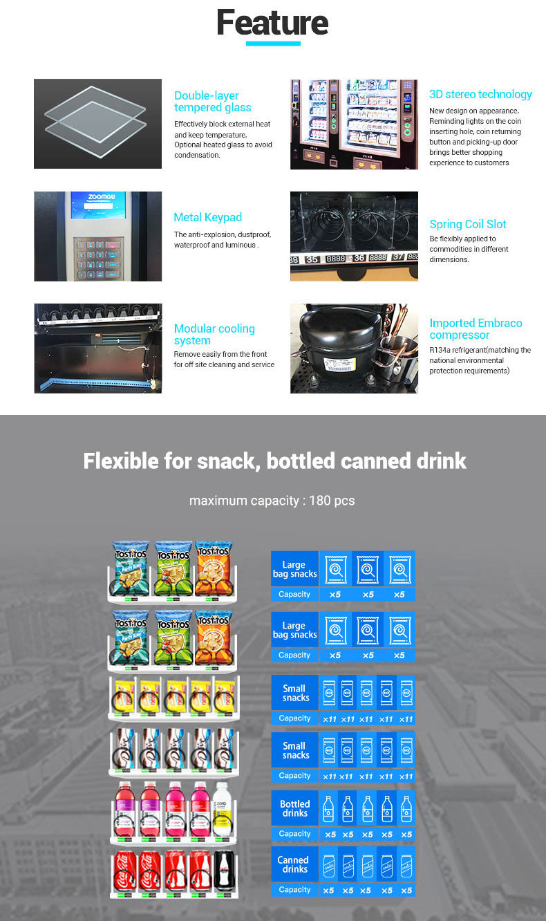 Zg Hot Sell Automatic Mini Snack Drink Combo Vending Machine