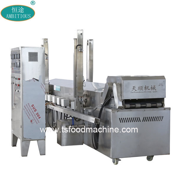 Automatic Continuous Frying Machinery Potato Chips / Fries Fryer Machine