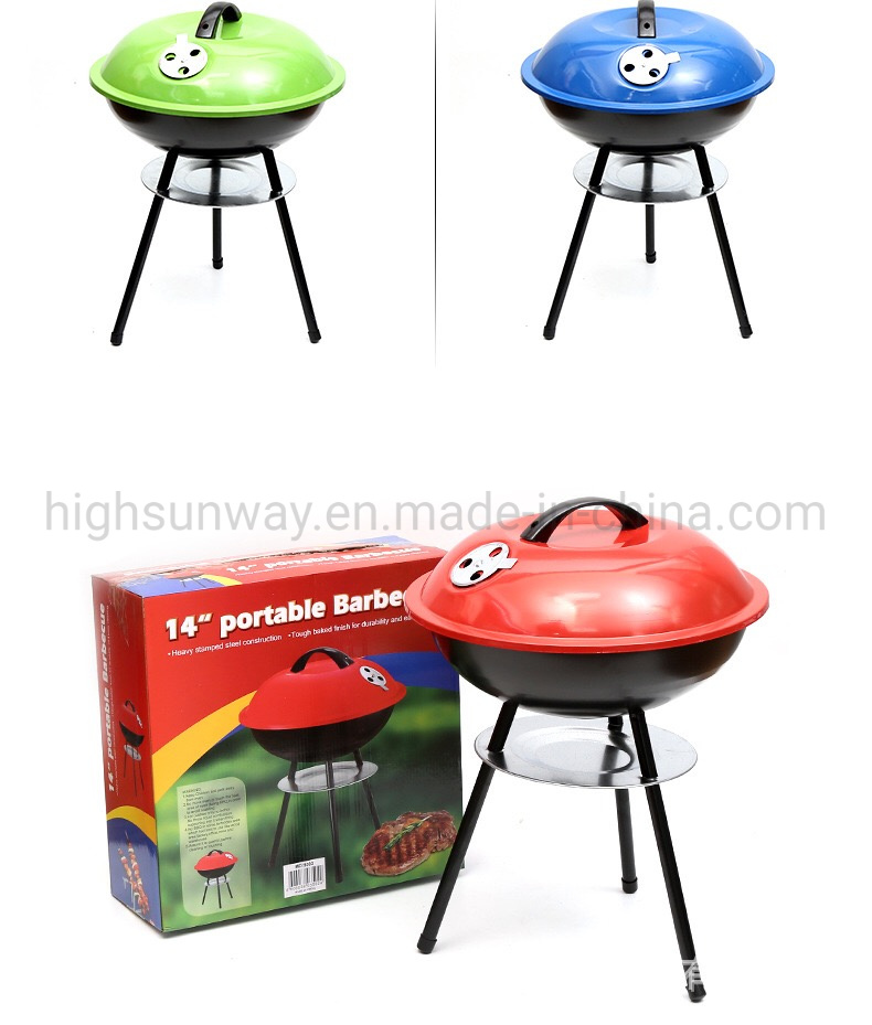 14 Inch Mini Portable Football Barbecue Tabletop Charcoal Ball Soccer Barbeque Grill BBQ