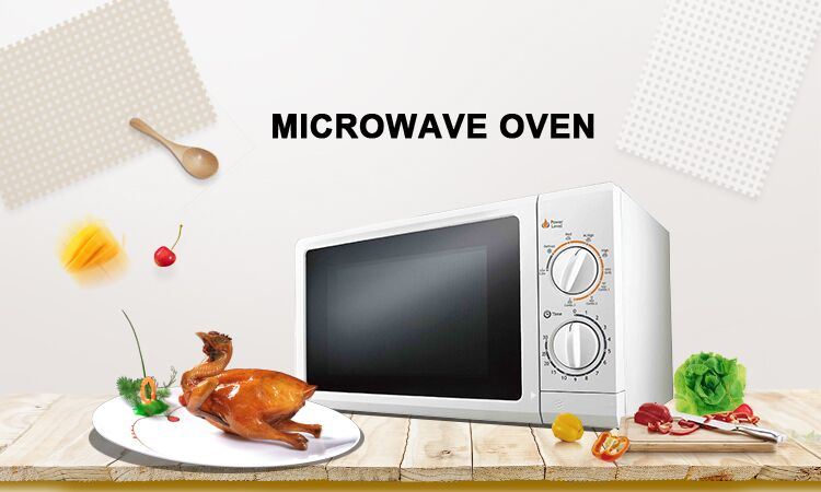 White 20L 700W Table Top Home Solo Mechanical Microwave Oven