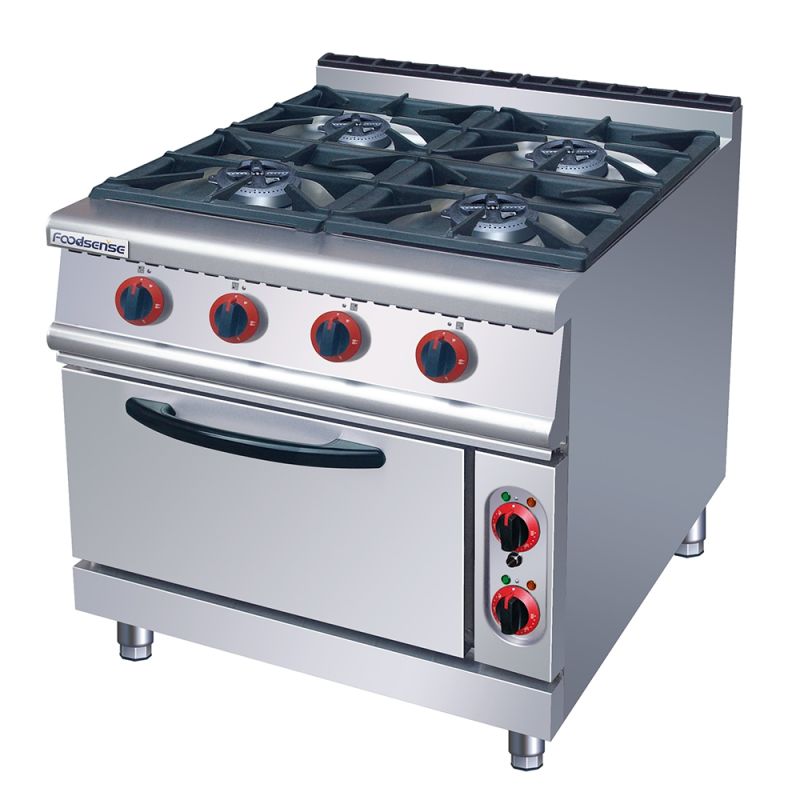 Commercial Cookware Gas Burner with Oven for Hotel Restaurant Kitchen