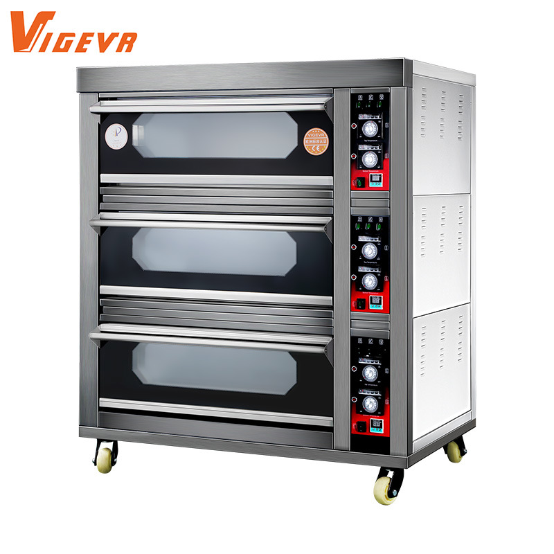 Commercial French Bread Oven Commercial 3 Decks Electric Pizza Oven