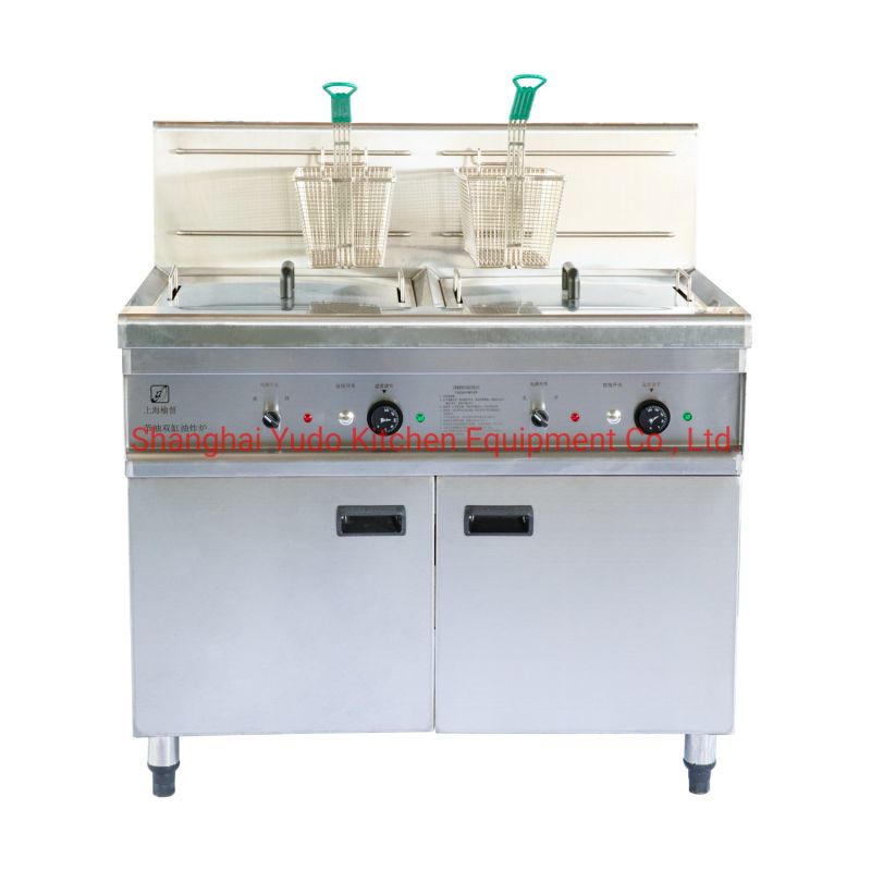 Kitchen Appliance Stainless Steel Oil-Water Deep Fryer with Double Cylinder
