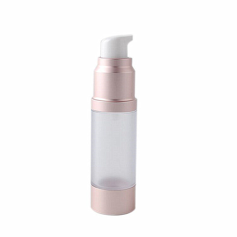 Pink Rose Gold Aluminum-Plastic Airless Lotion/Cream/Spray Bottle