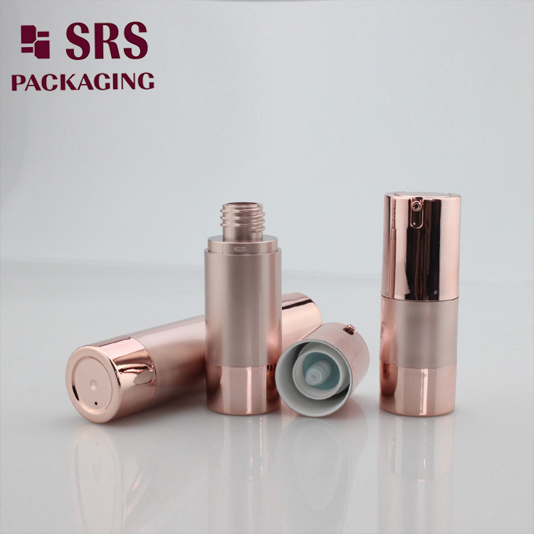 30ml 50ml Rose Gold Cosmetic Luxury Airless Bottle 15ml