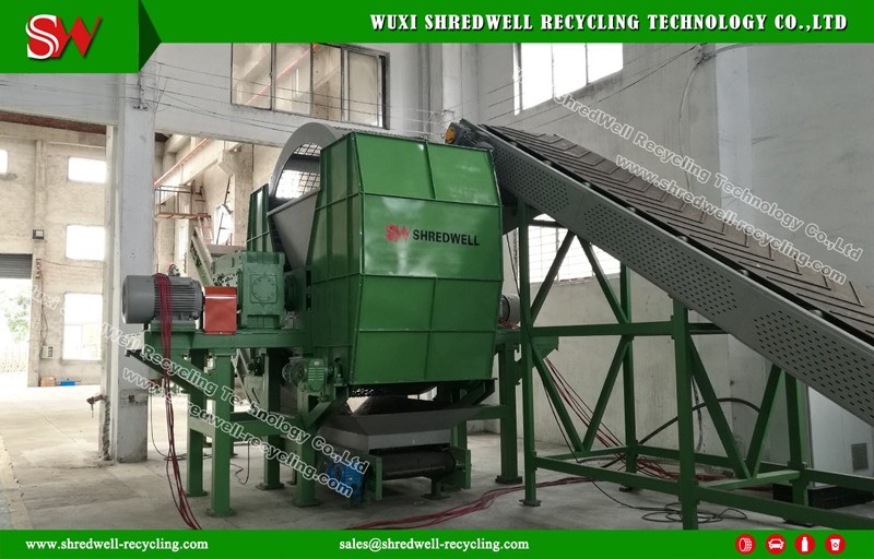 Big Capacity Double Shaft Shredder to Recycle Complete Waste Car/Truck Tires