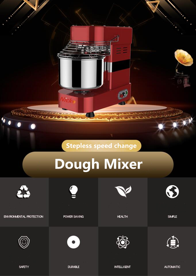 5L Mini Commercial Bakery Spiral Dough Mixer