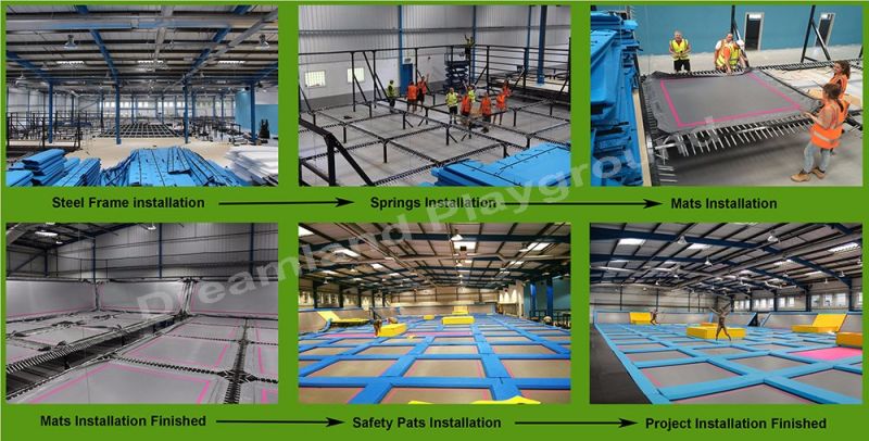 80 Sqm Small Size Free Jumping Zone Indoor Trampoline Park