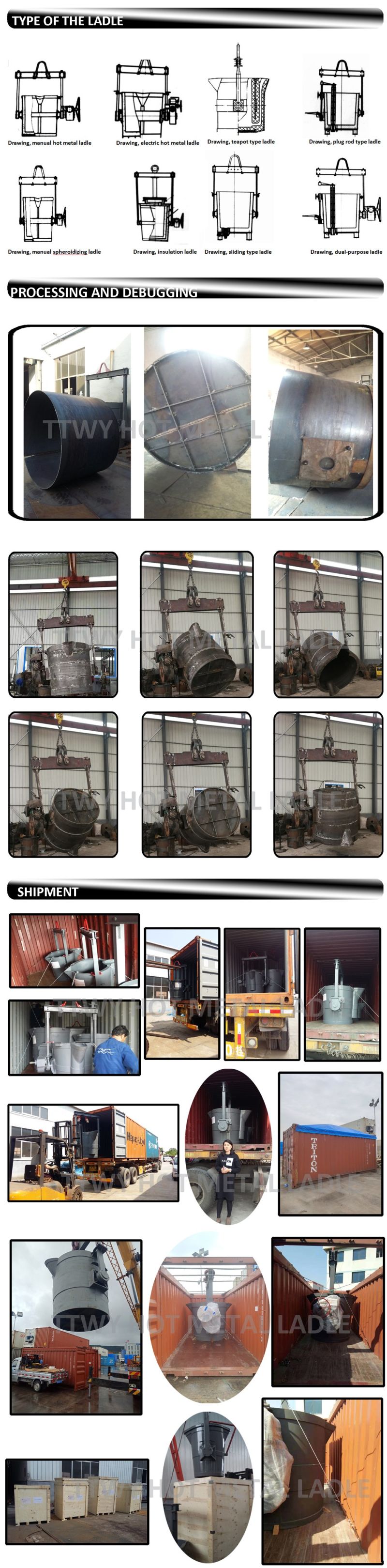 10tons Hot Metal Ladle Melting Iron Machine Foundry