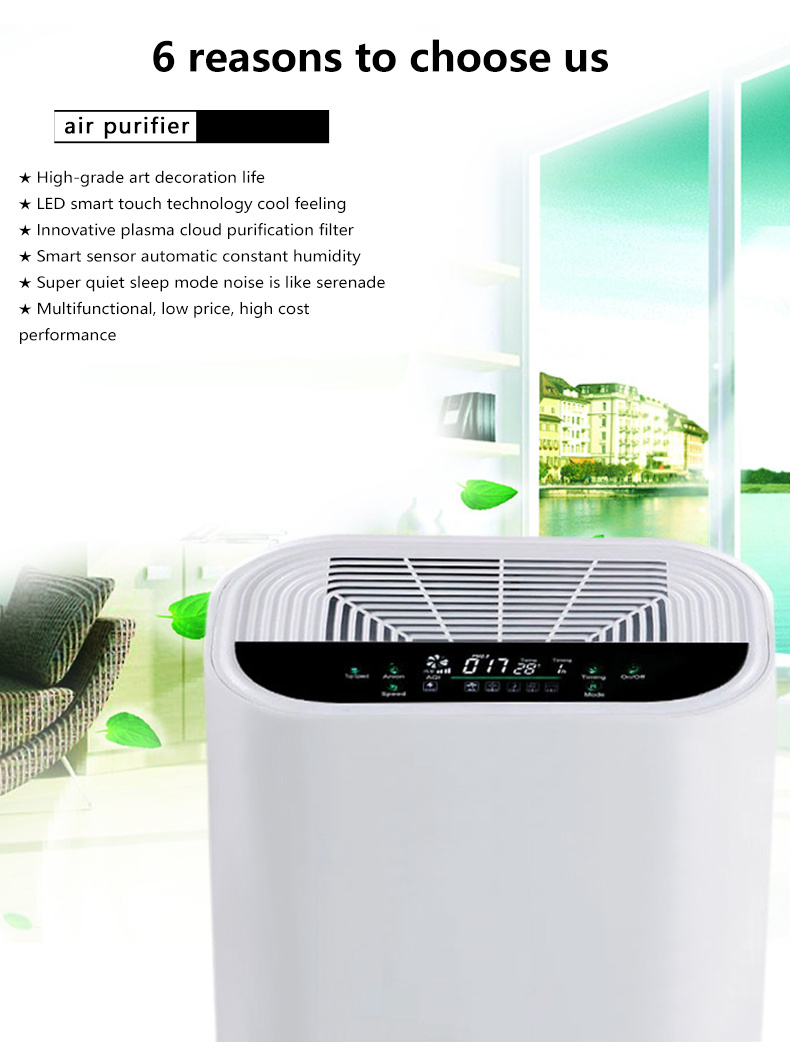 HEPA Family Air Cleaner, Negative Ions Air Purifier for Indoor