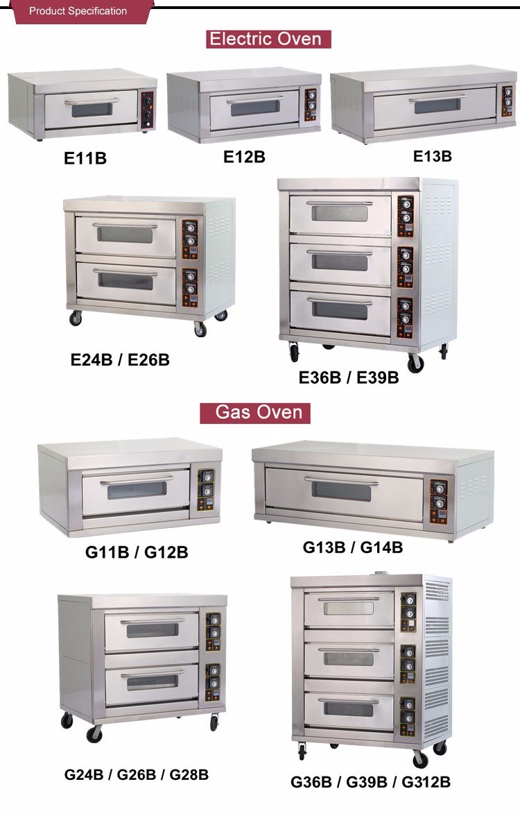 2 Decks 6 Trays Baking Bread /Pizza Gas Oven for Sale Gas Oven