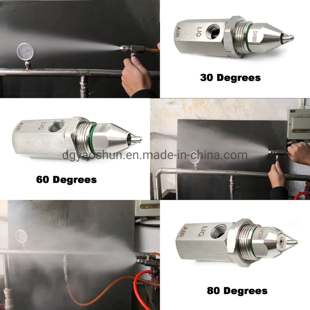 Ugello spray nebulizzatore ad ultrasuoni per nebulizzazione d′aria in acciaio inox YS