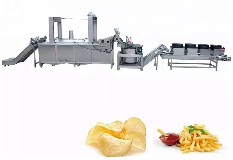 Industrial Automatic French Fries Frying Machine Potato Chips Fryer