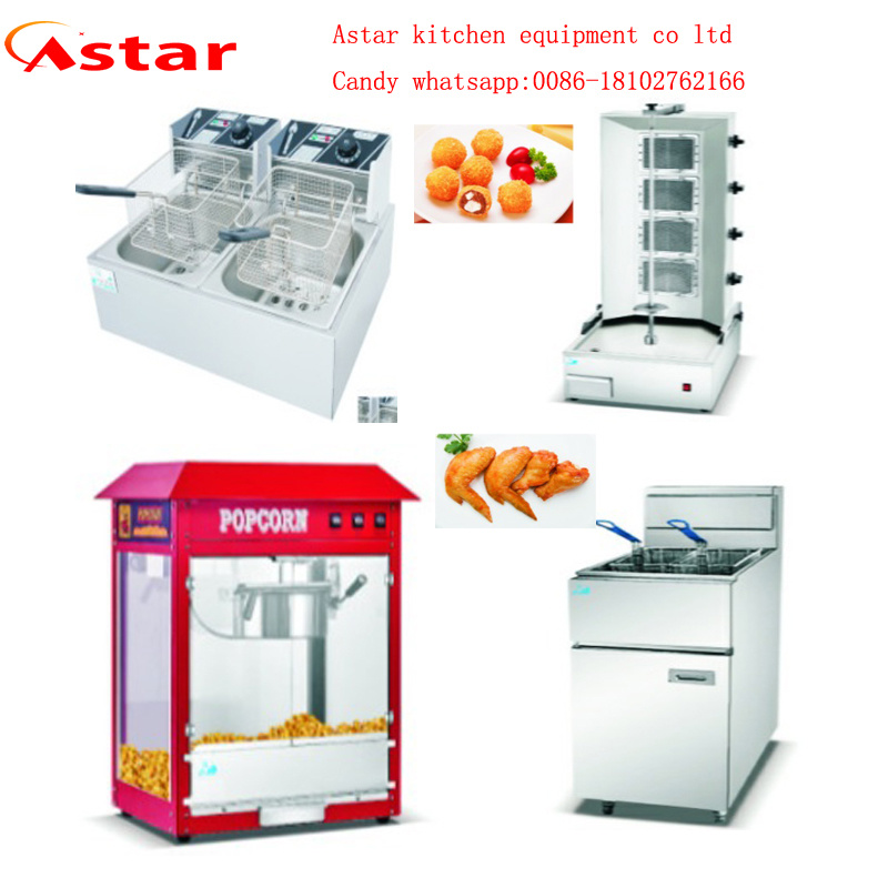 Ss Material Commercial Gas 1-Tank&1-Basket Potato Chips Fryer