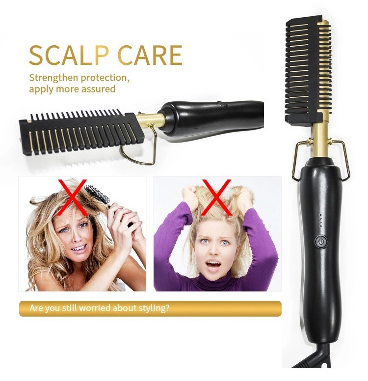 Hot Sale Electric Titanium Hair Straightener Hot Comb