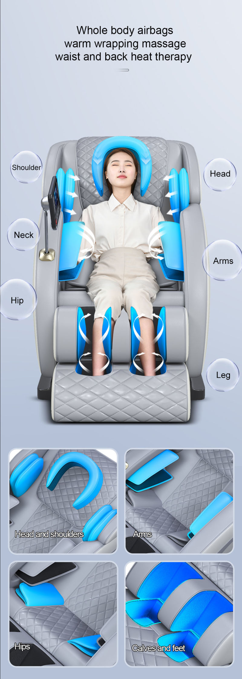 Wholesale Multifunctional Intelligent Full Body Airbags Massage Chair