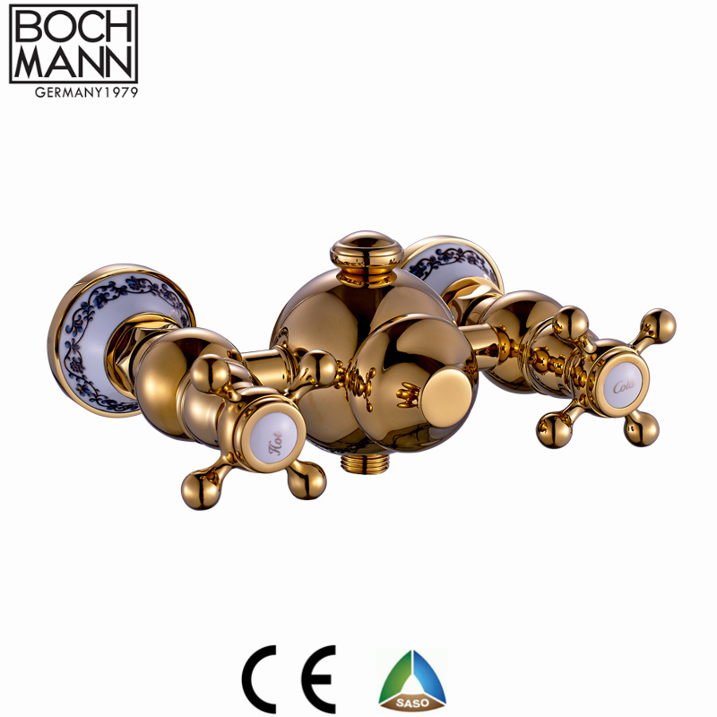 High Quality Golden Rose Golden Bathroom Accessory Shower Set Faucet