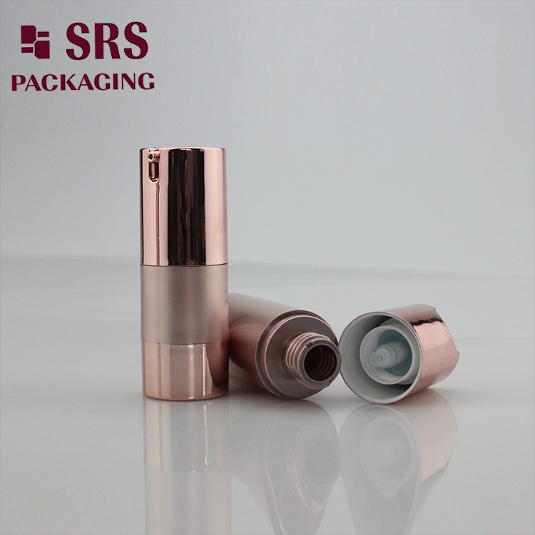 30ml 50ml Rose Gold Cosmetic Luxury Airless Bottle 15ml
