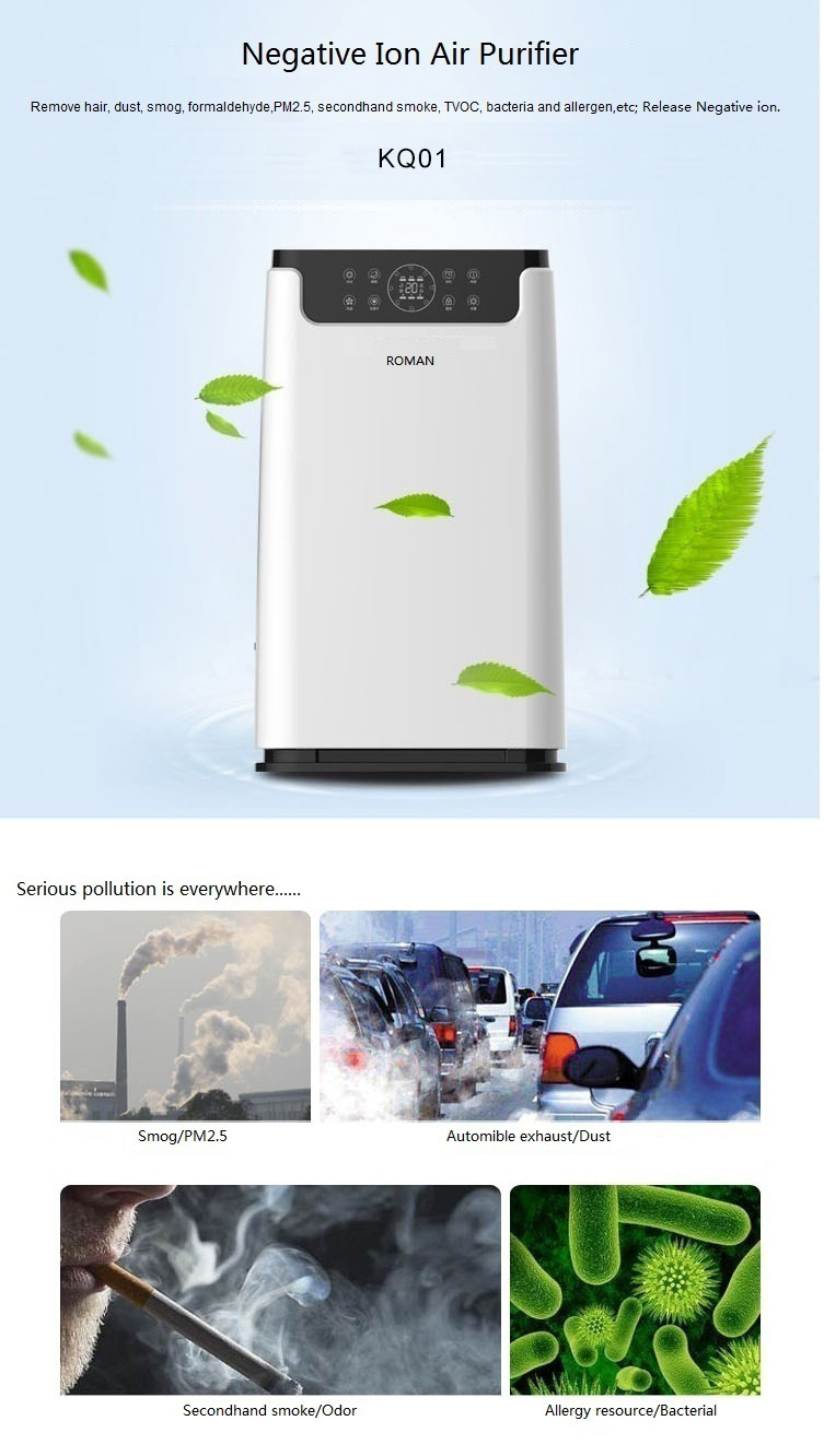 Negative Ion Air Purifier for Family/Air Purifier OEM, Hotel, Office