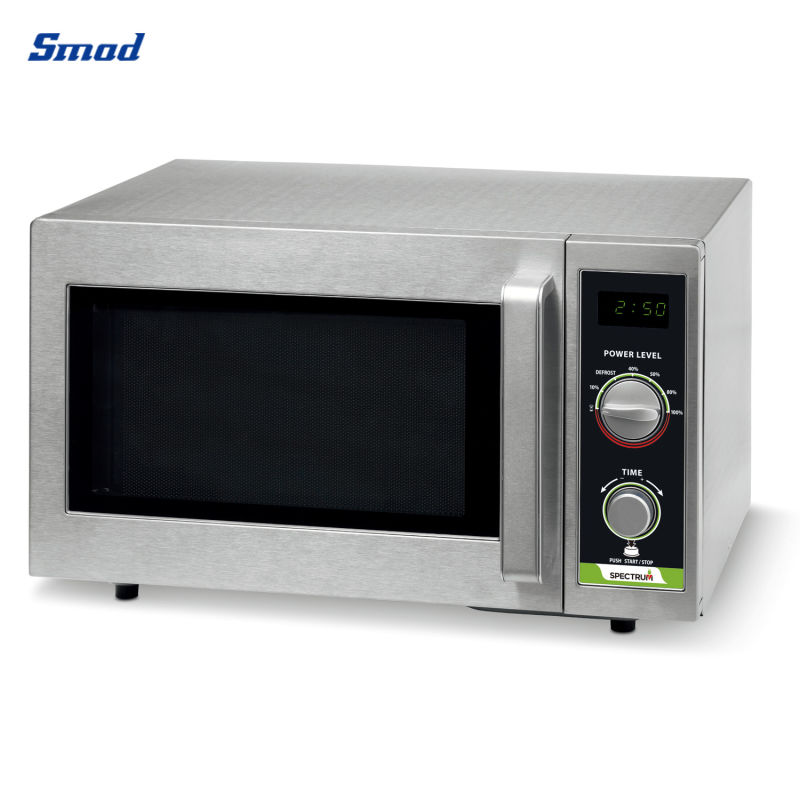 25L 1000W Commercial Mechanical Control Stainless Steel Tabletop Microwave Oven
