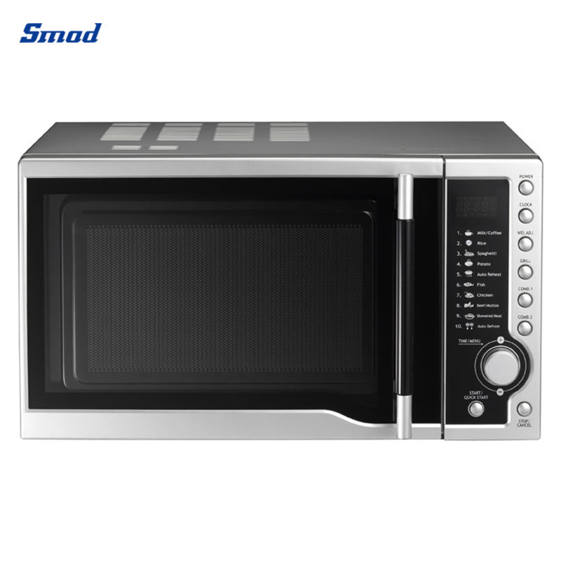 23L 900W Tabletop Mechanical LED Display Microwave Oven with Grill