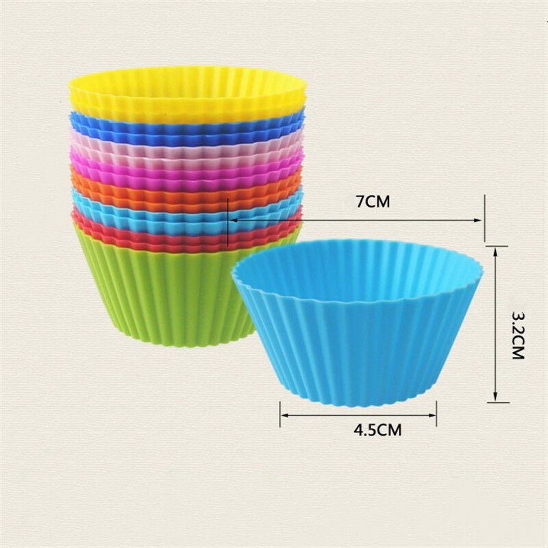 Silicone Cupcake Reusable Baking Cups Nonstick Pastry Muffin Molds