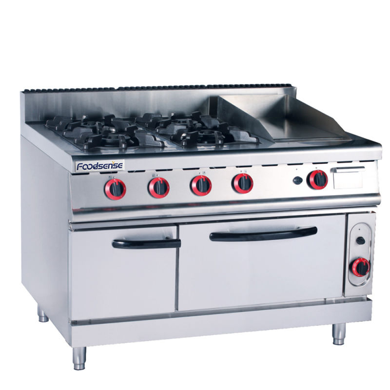 Commercial Kitchenware Gas Range with Oven for Commercial Kitchen