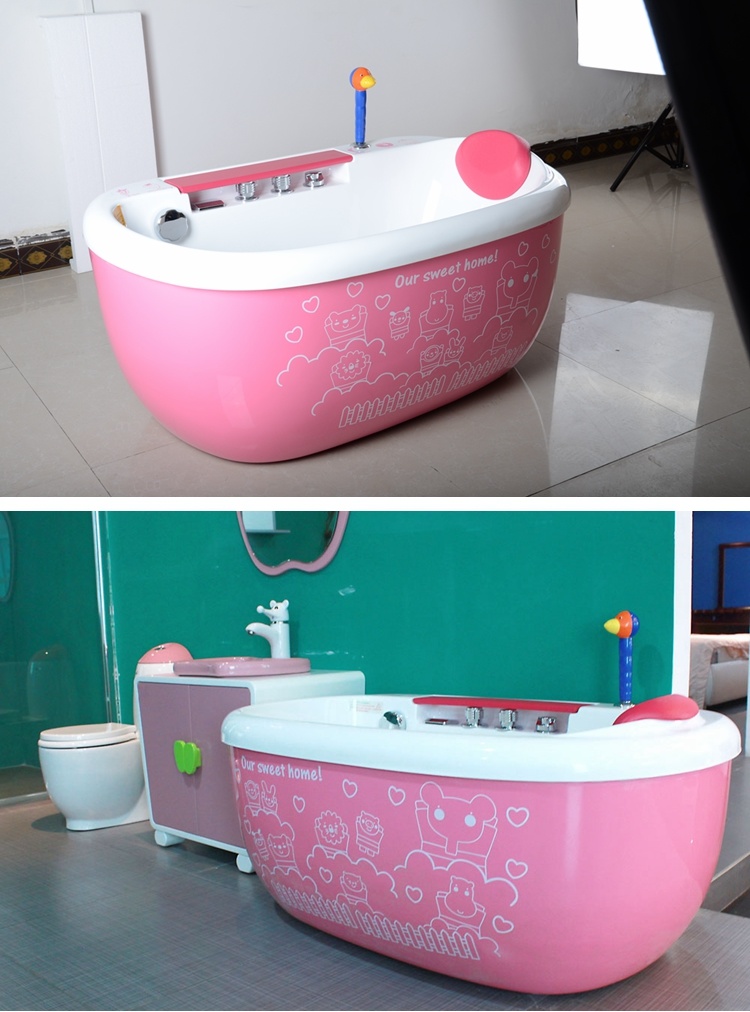 with Air Jet Whirlpool Child Size Freestanding Baby Bath Tub