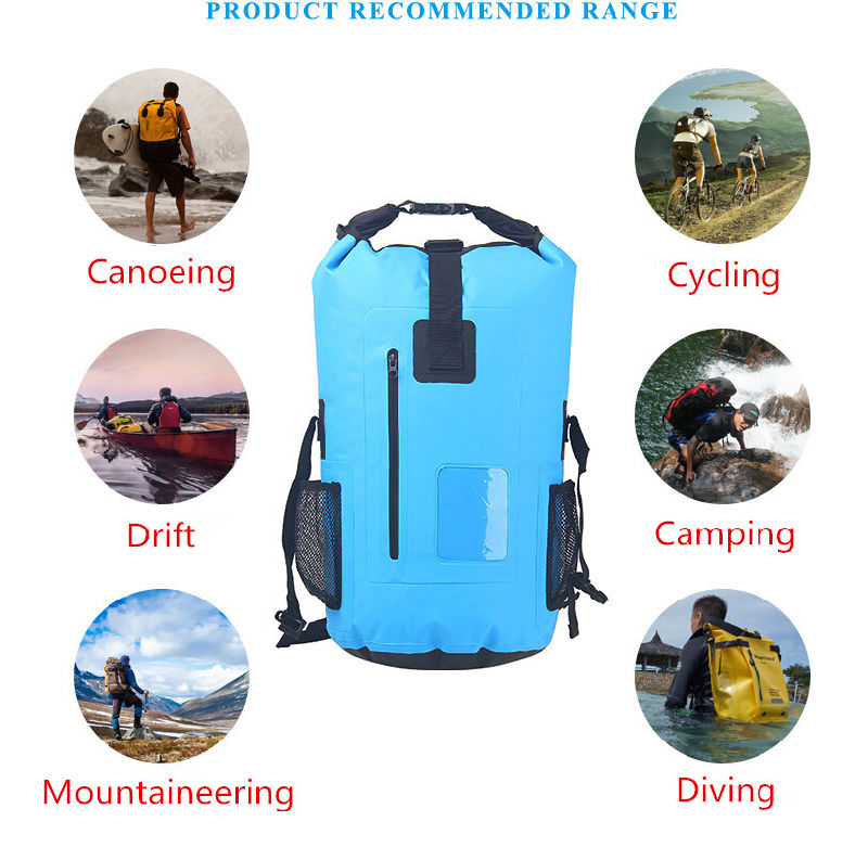 Outdoor PVC Dry Bag Diving/Swimming/Floating Waterproof Dry Bag Dry Backpack Bags