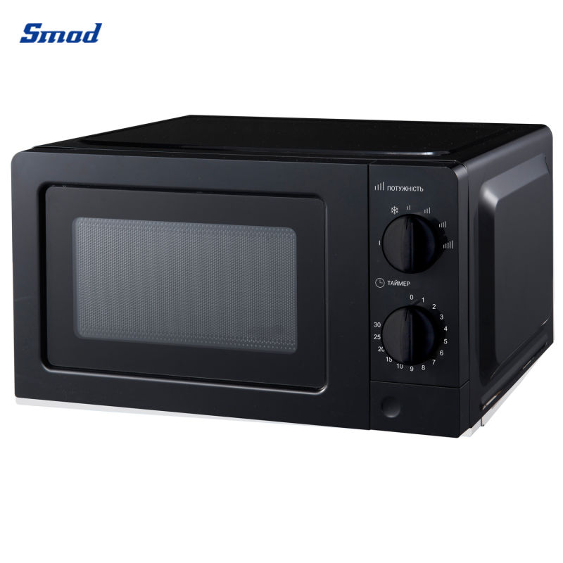 20L 700W Table Top Home Solo Mechanical Microwave Oven in Black