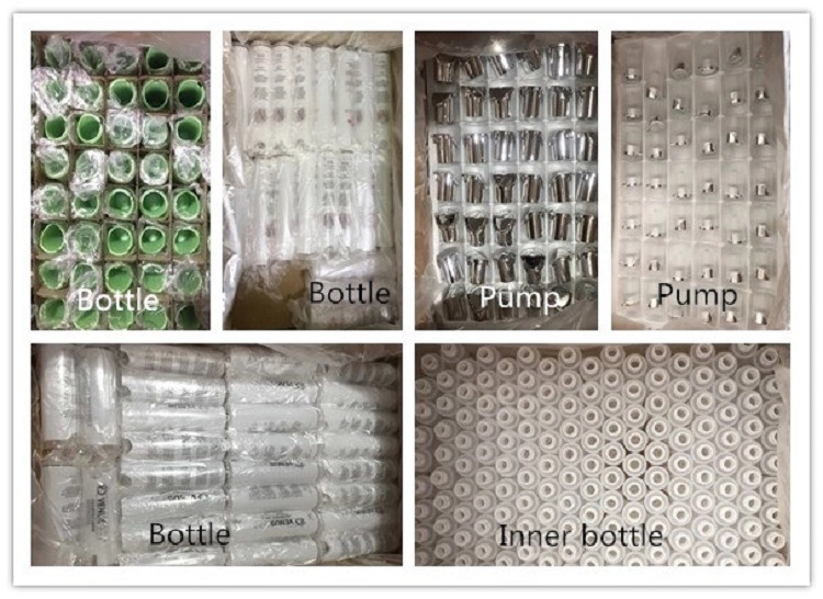 Rose Gold 50ml Square Airless Rotary Empty Bottle for Skincare